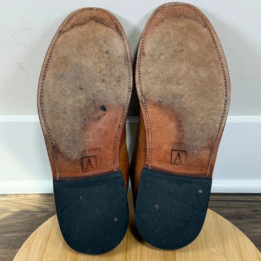 The Viento by Adelante Shoe Co Loafers Mens 13.5 EEEEE Tan Leather Slip On Wide